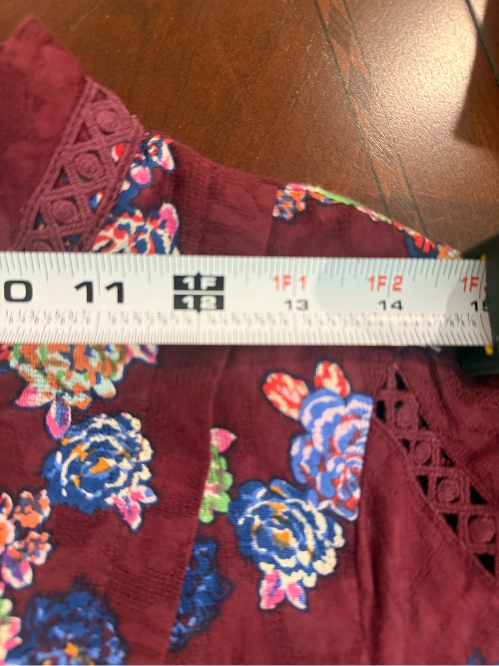 Anthropologie Plum Floral Long-Sleeve Dress - Picture 9 of 16